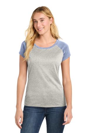 Sport-Tek Women's Heather-On-Heather Contender Scoop Neck Tee. LST362