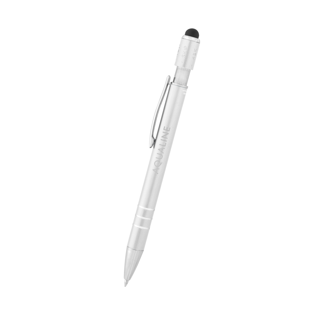 Recycled Aluminum Spin Game Top Pen With Stylus 25