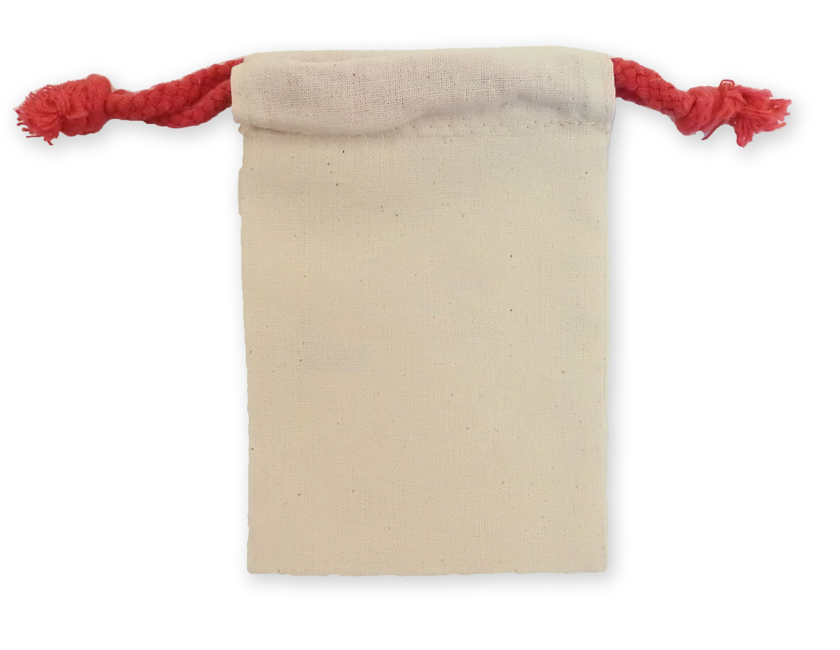 "RED" Series Cotton Drawstring Bags 4x6" 1