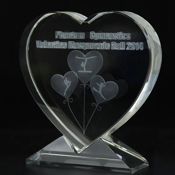 Crystal Heart Shaped Plaque Awards 6