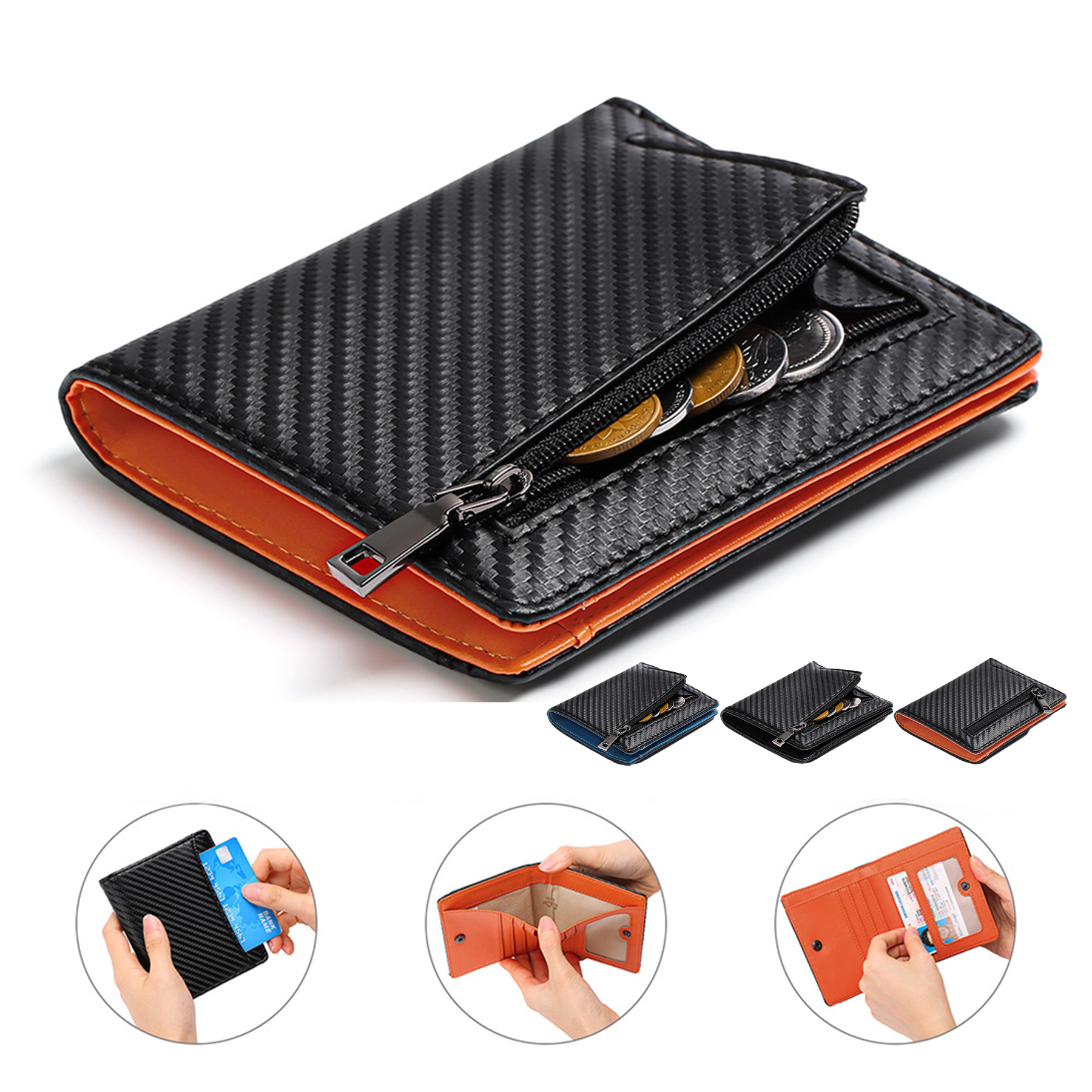 Mens Wallet with Coin Pouch