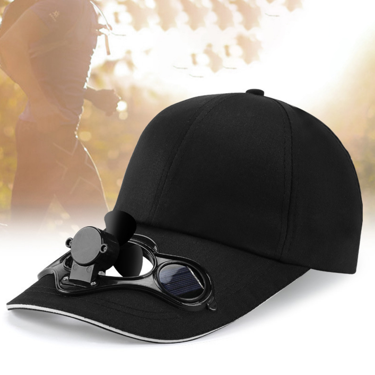 Solar Powered Fan Cap with Sun Protection 6