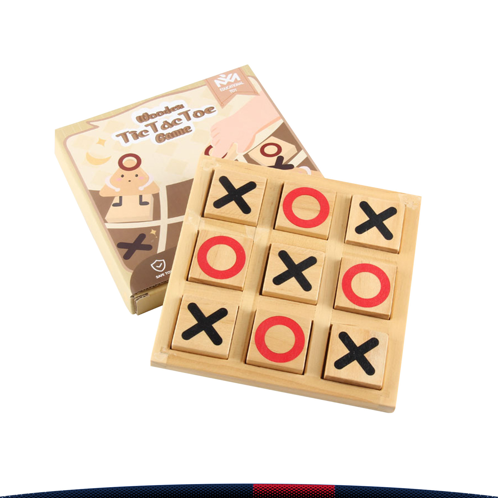 Ridel Wooden Tic-Tac-Toe Game 2