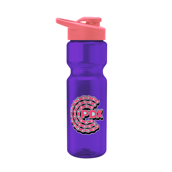 Blazer 28oz Transparent Bike Bottle w/Drink-thru Lid 1023
