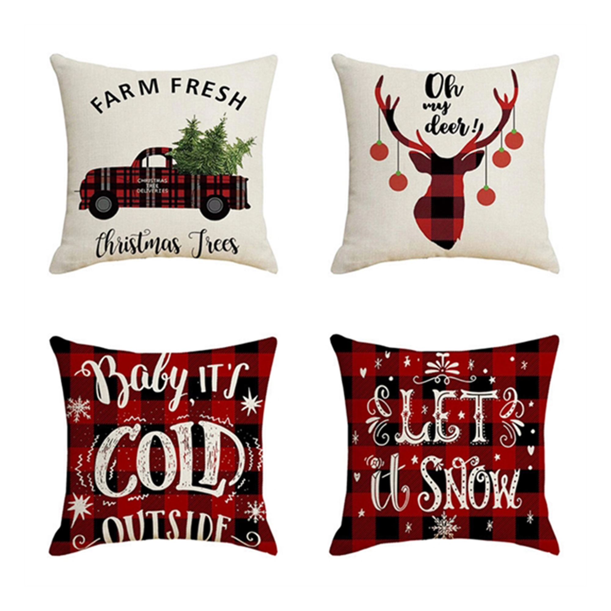 Practical Full Color Christmas Pillow Case 2
