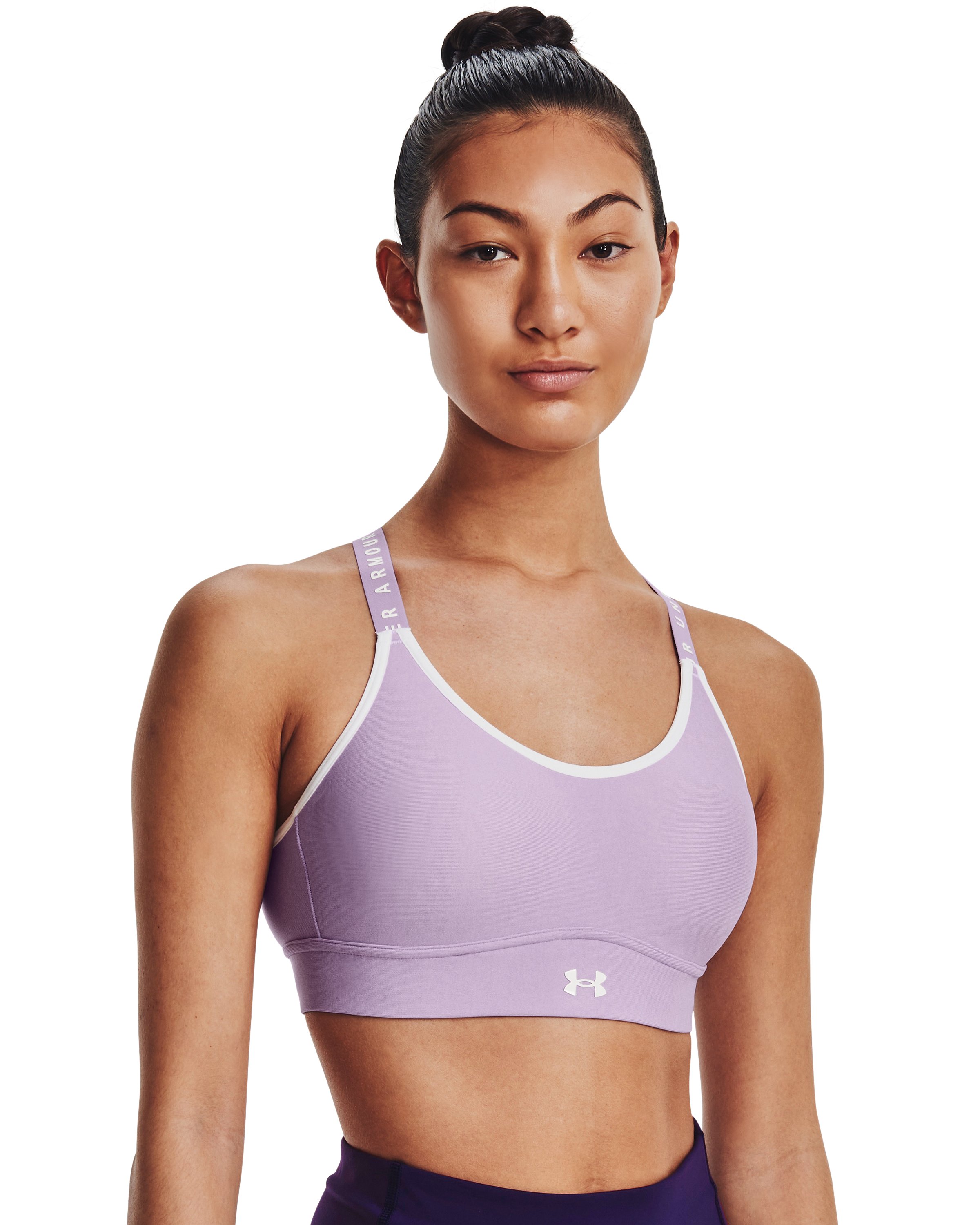 UA Infinity Mid Heather Cover Women's Sports Bra 3