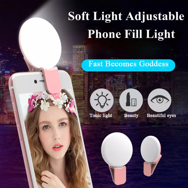 Round 9-LED Photo Selfie Fill In Light for Phone and Tablet 3