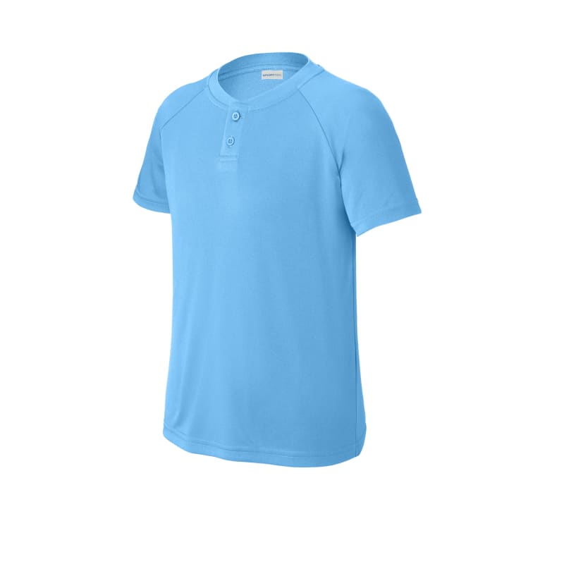 Sport-Tek Youth PosiCharge Competitor 2-Button Henley 15