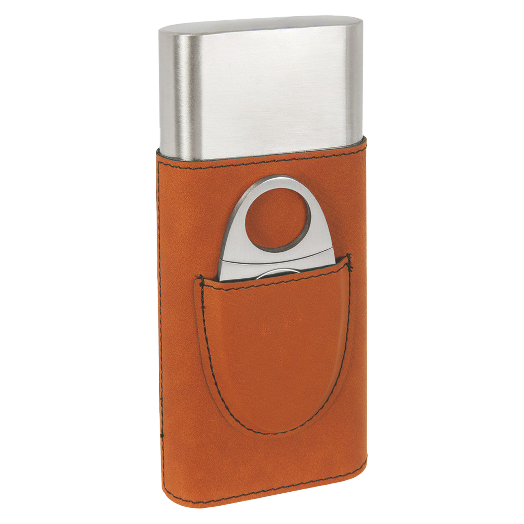 Rawhide Leatherette Cigar Case w/ Cutter 4