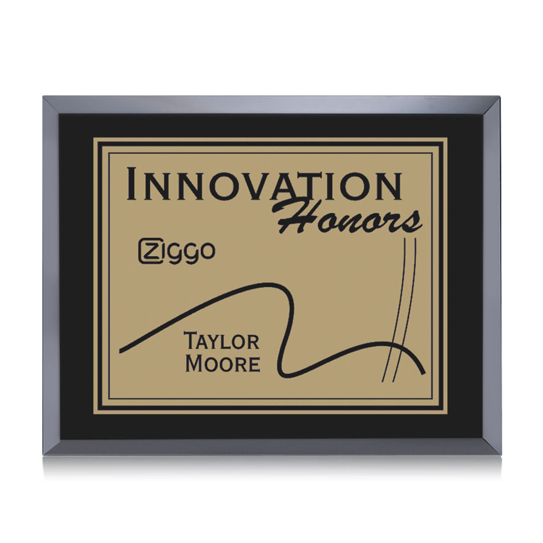 Avonlea/Everett Plaque - Black/Gold 2