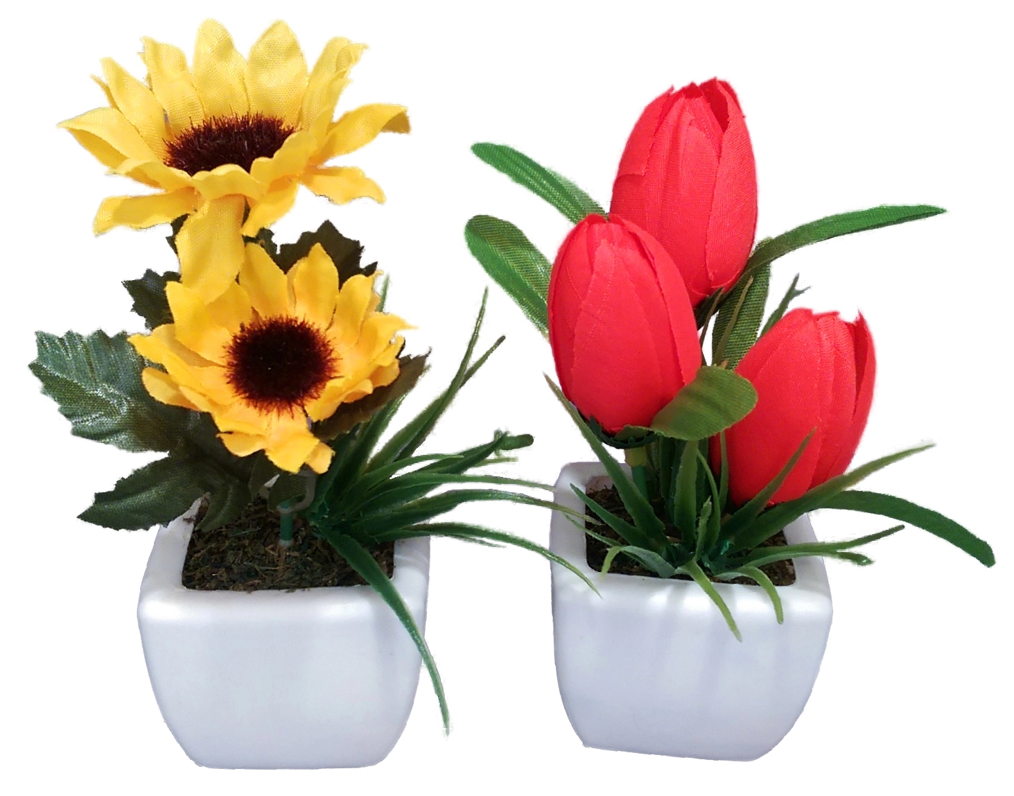 Plastic Potted Flowers