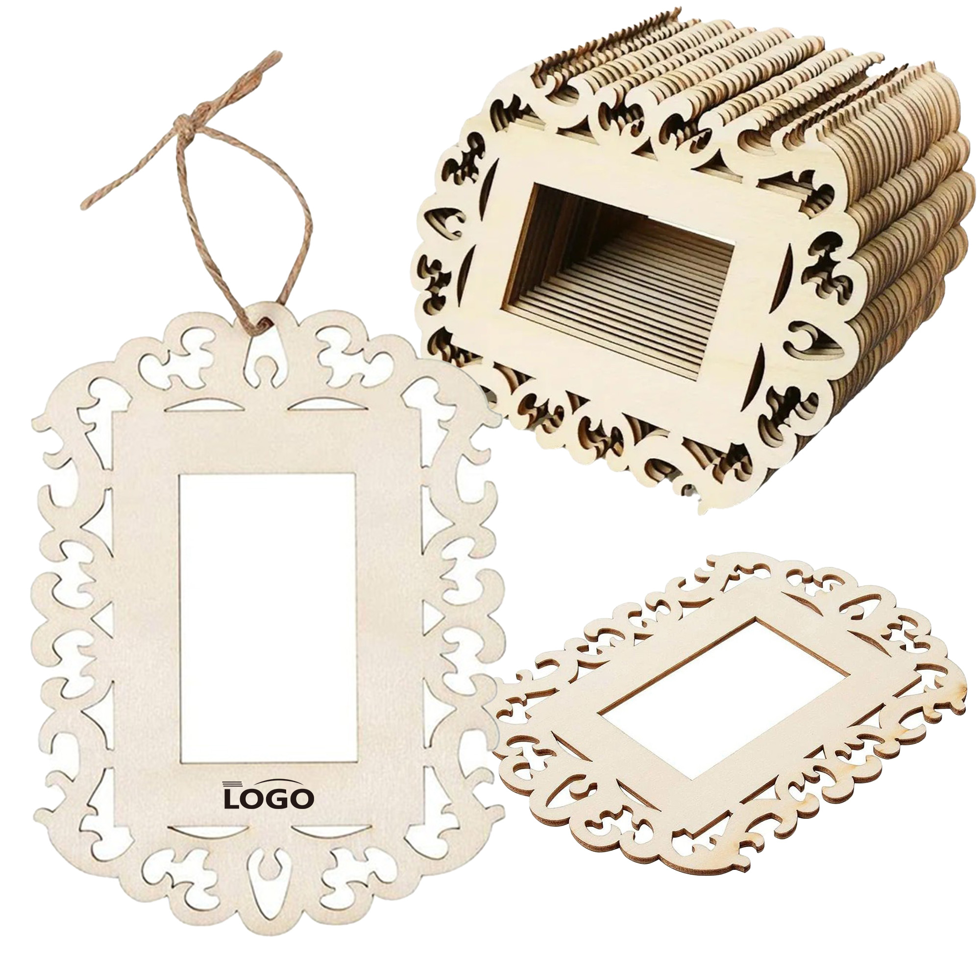Wooden Picture Frames Unfinished Photo Decoration Painting 2