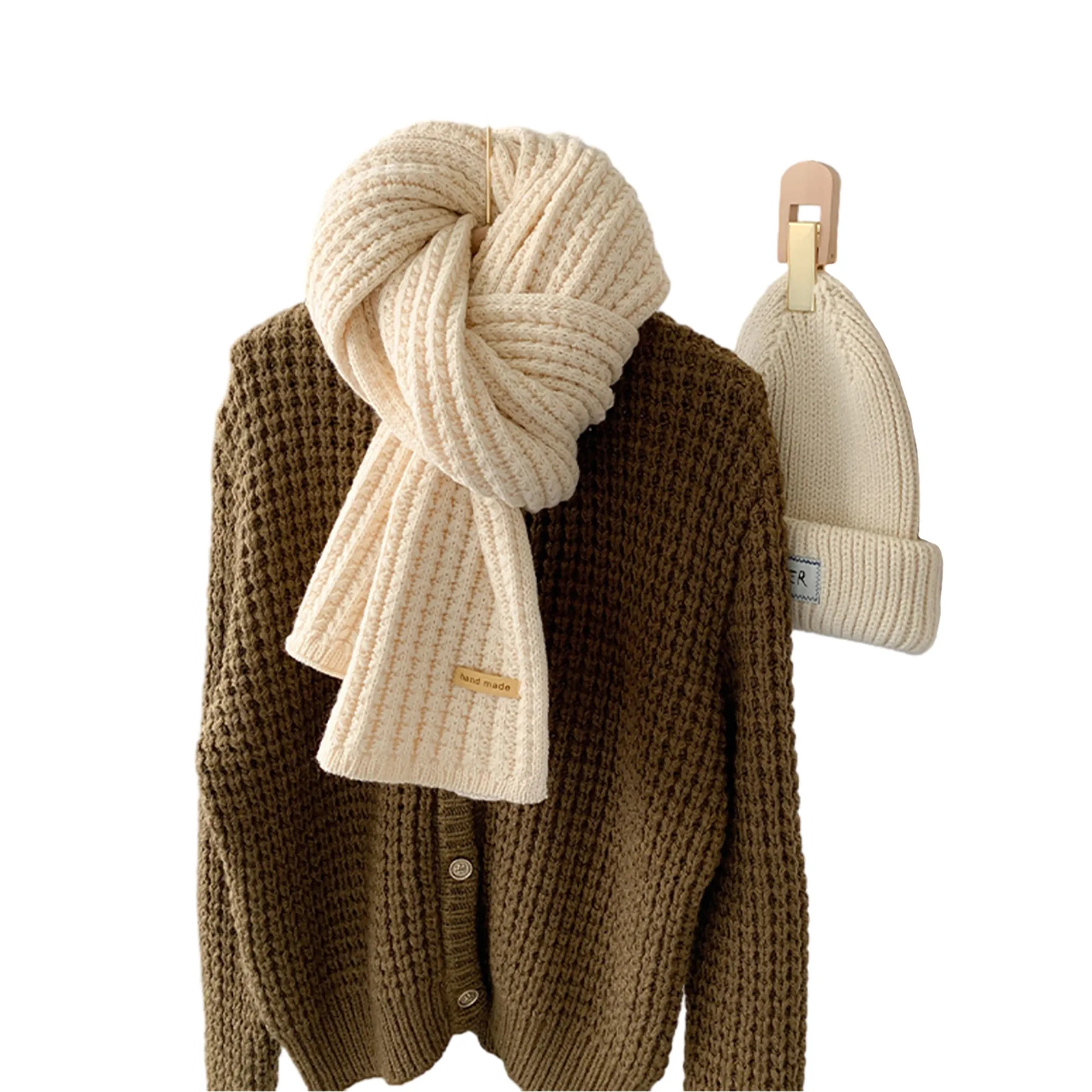 Chunky Womens Winter Warm Knit Cable Scarf MOQ 50PCS