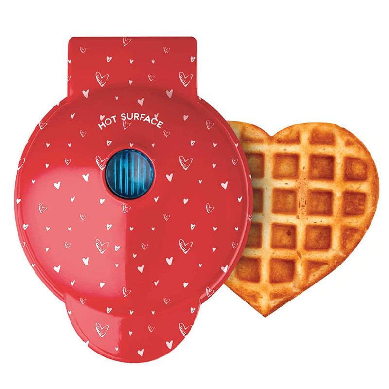 Mini Maker For Individual Waffles Red Love Heart 2
