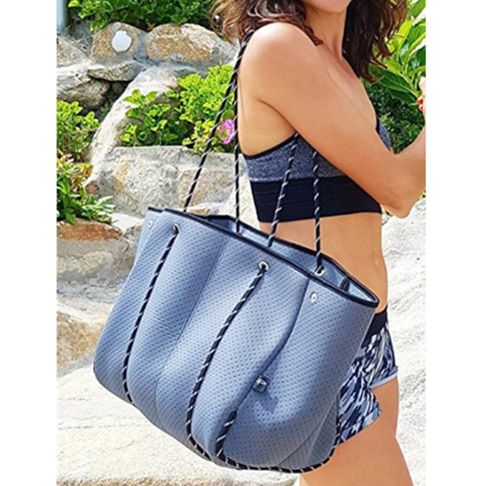 Neoprene Beach Tote Bag With Inner Mini Bag 8