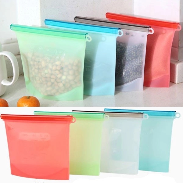 Reusable Silicone Food Bag With Plastic Slider 6