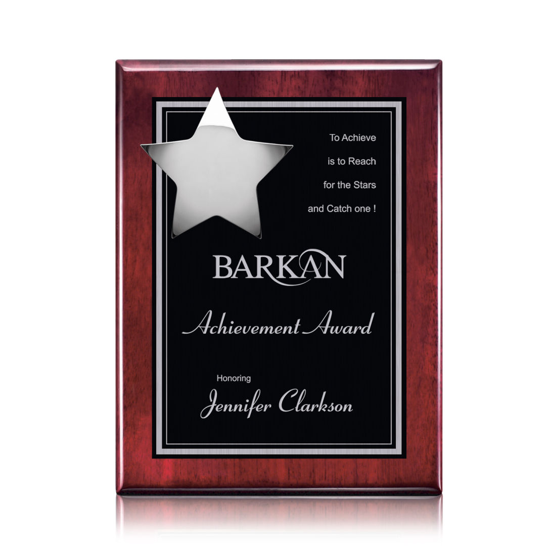 Hollister Plaque - Rosewood/Chrome 4