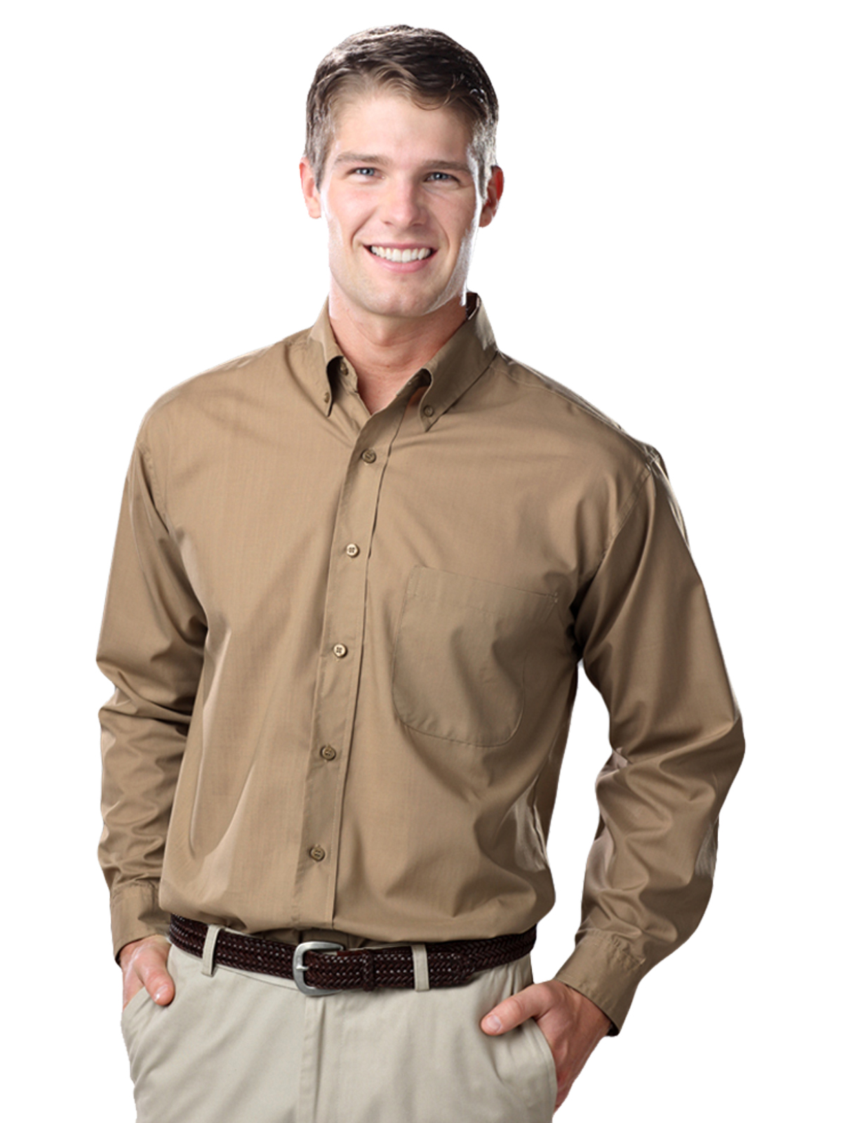 Blue Generation - Men's 1-Pocket Value Poplin Shirt 65