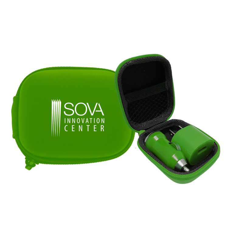 Wall/Car USB Charging Set with Case/ travel set(Close out) 1