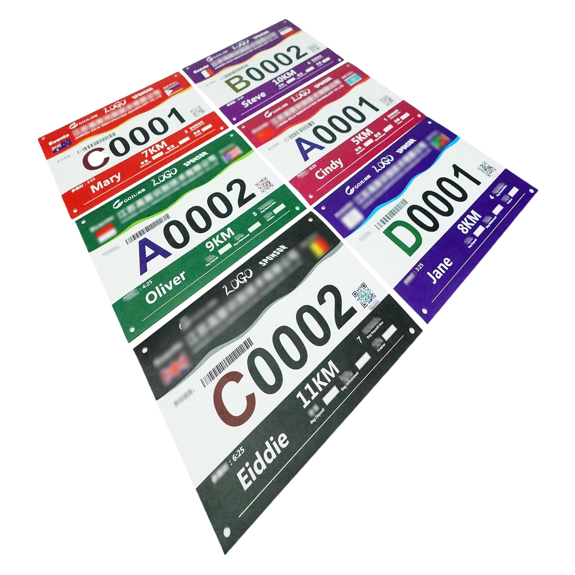 Durable Tyvek Race Bibs for Athletic Games MOQ50 2