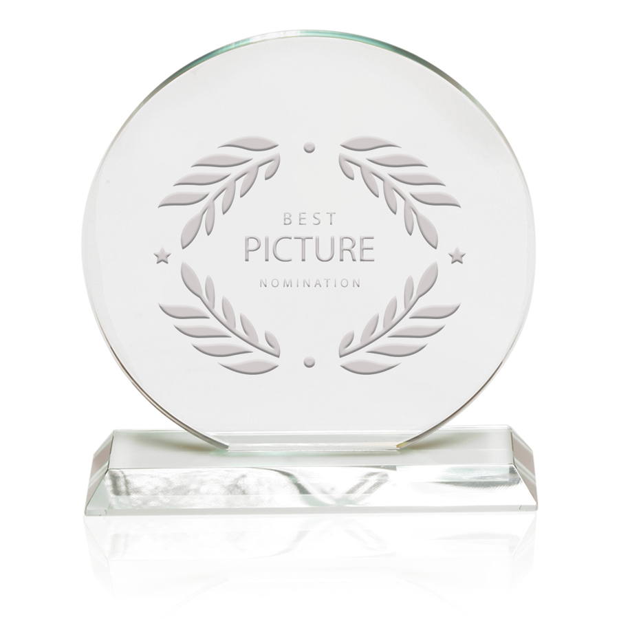 Round Crystal Glass Recognition Award 3