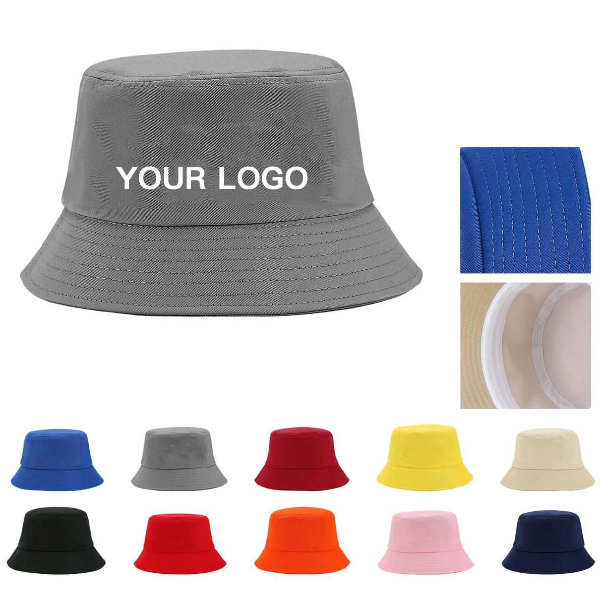 Cotton Bucket Hat With Wide Sun Protective Brim 2