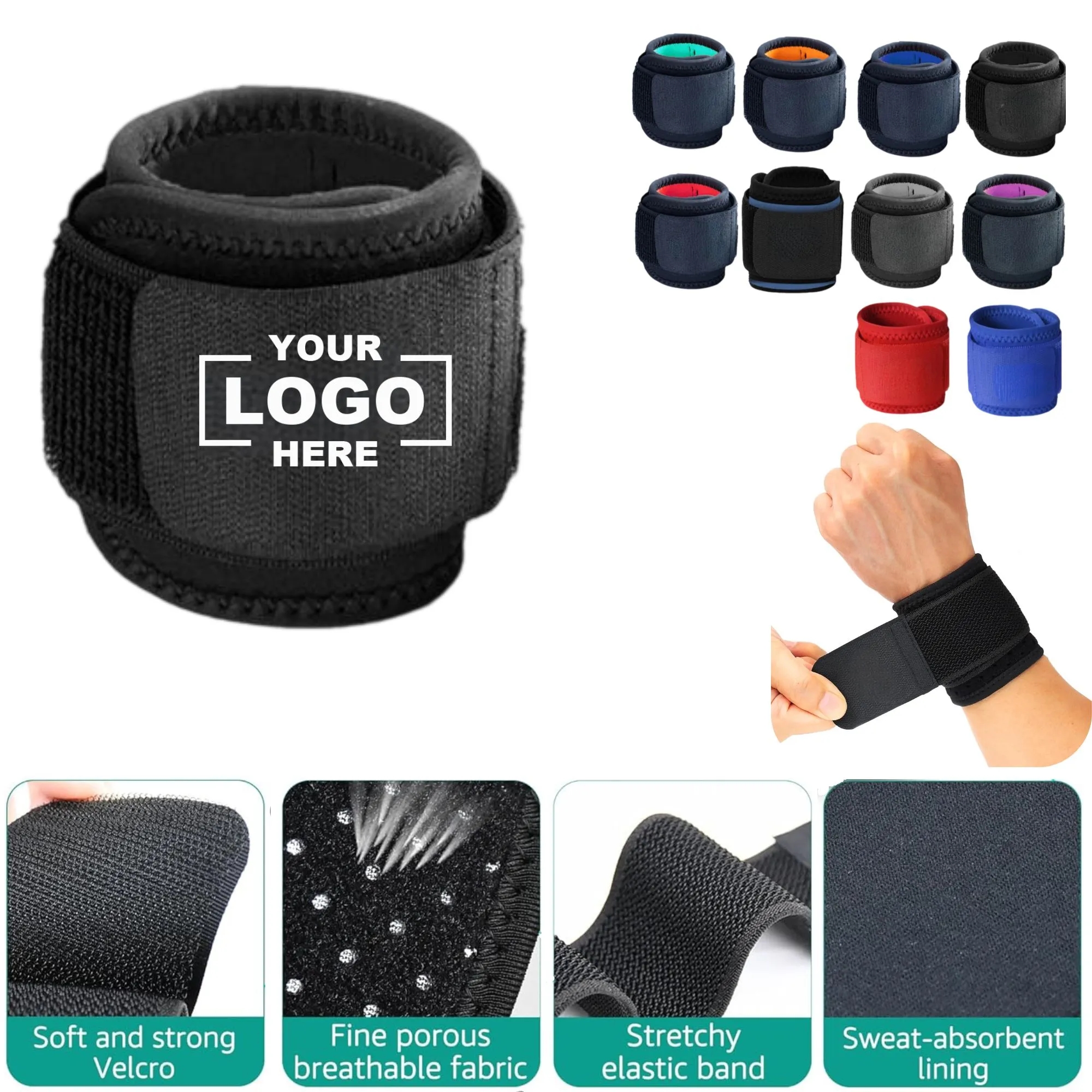 Breathable Adjustable Pressure Sports Wrist Support
