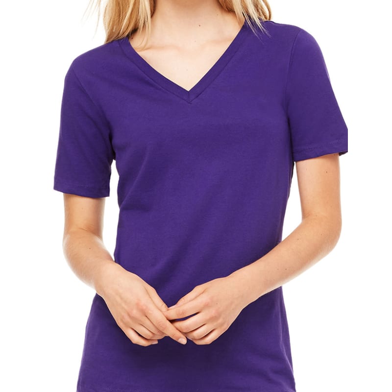 Bella Missys Relaxed Jersey Short-Sleeve V-Neck T-Shirt 17