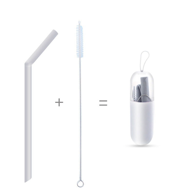 Collapsible Silicone Straw Set with Case 9