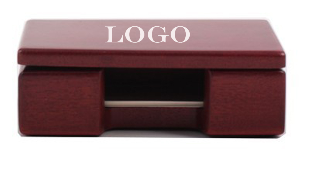 Rosewood Mahogany Business Card Holder 1