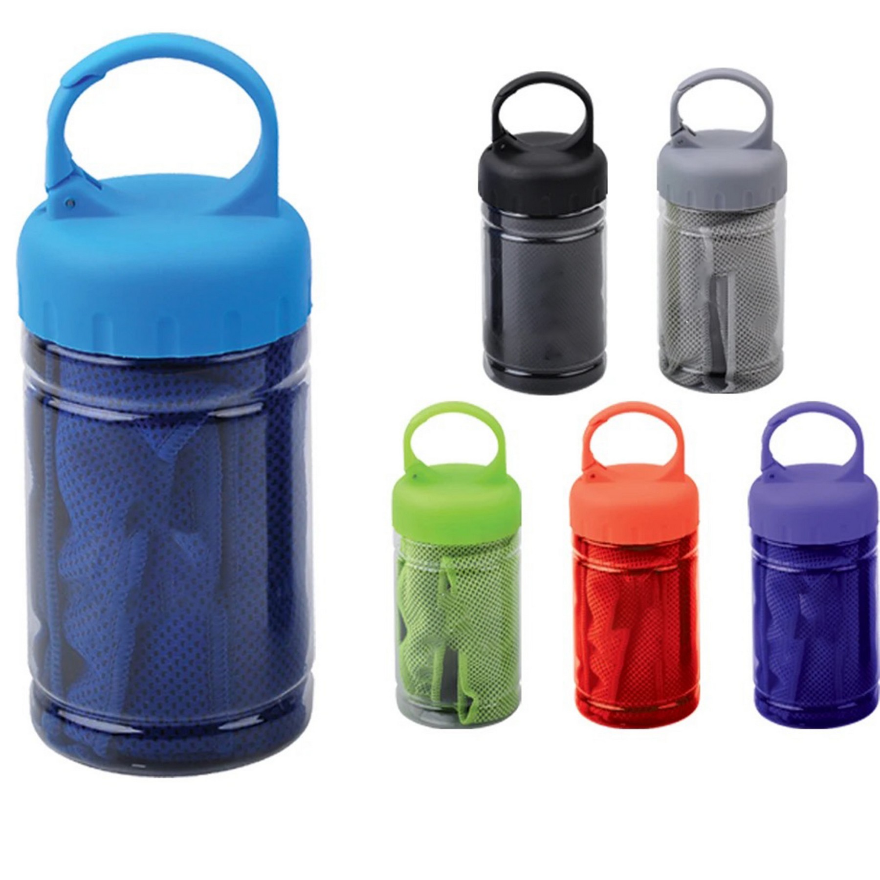 Promo Carabiners Bottle With Cooling Towel 3