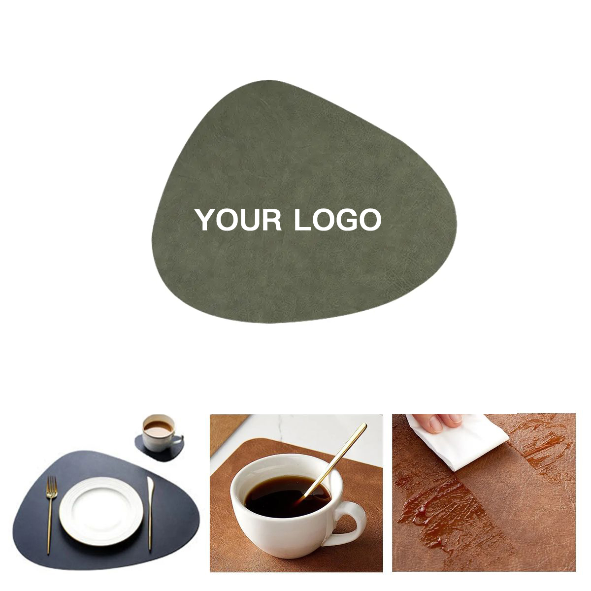 Heat Resistant Leather Coaster for Table Use 6