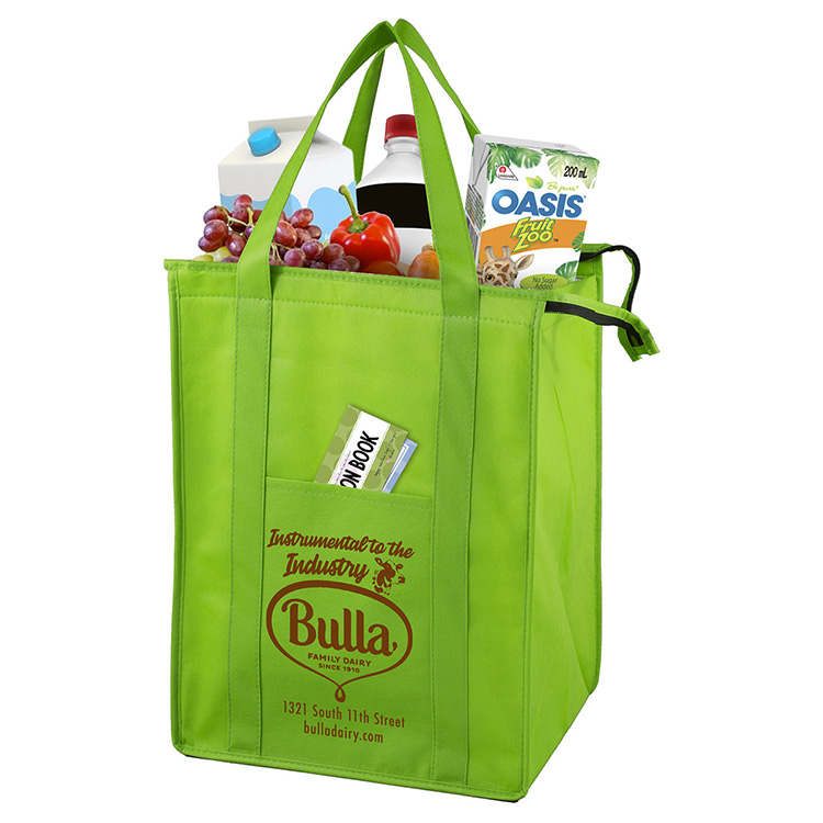 12"W x 16"H x 10"Gusset - "SUPER COOLER" Large Insulated Cooler Zipper Tote Bag 27