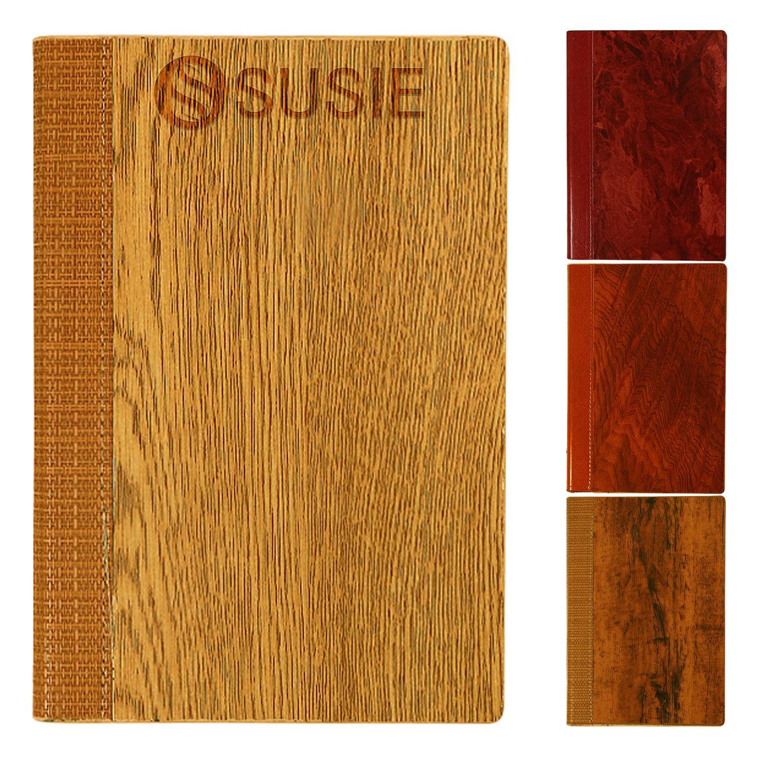 Eco-Friendly Cork Wood Grain Business Notebook 3