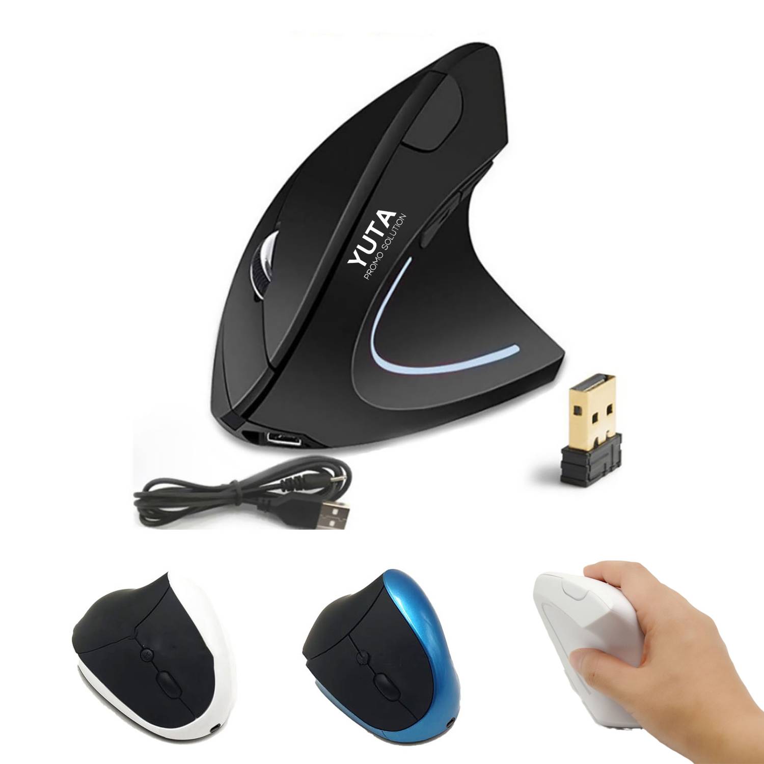 Rechargeable Wireless Vertical Optical Mice 2