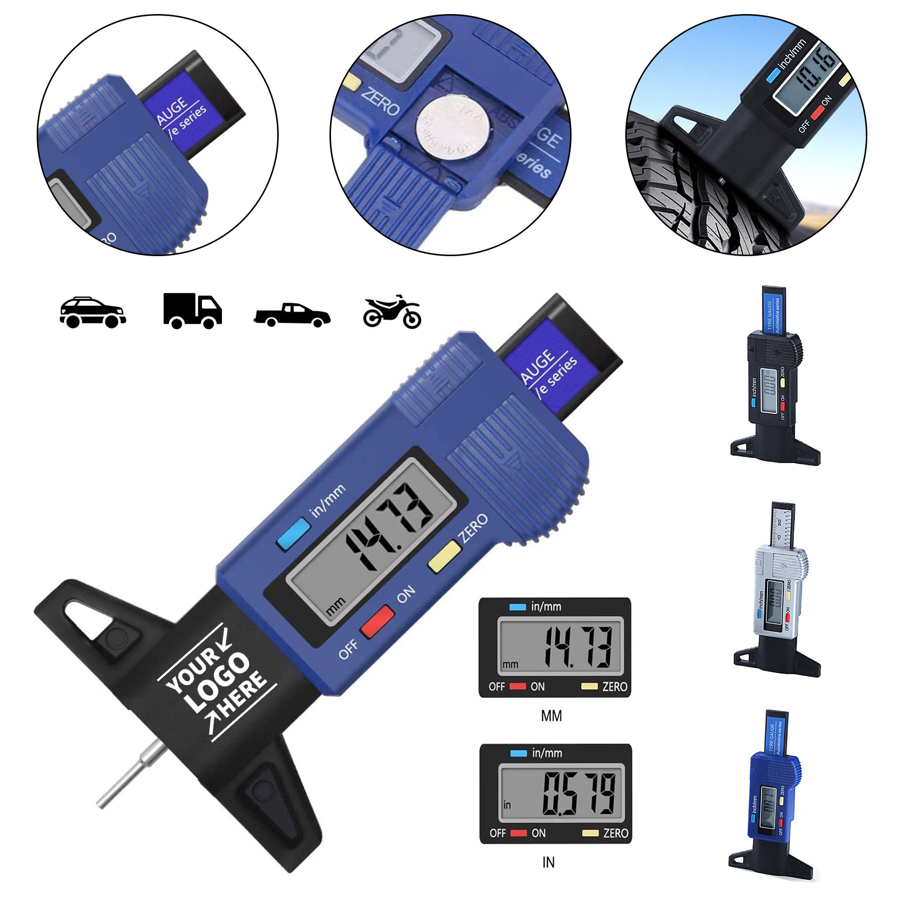 Tire Tread Depth Gauge 2
