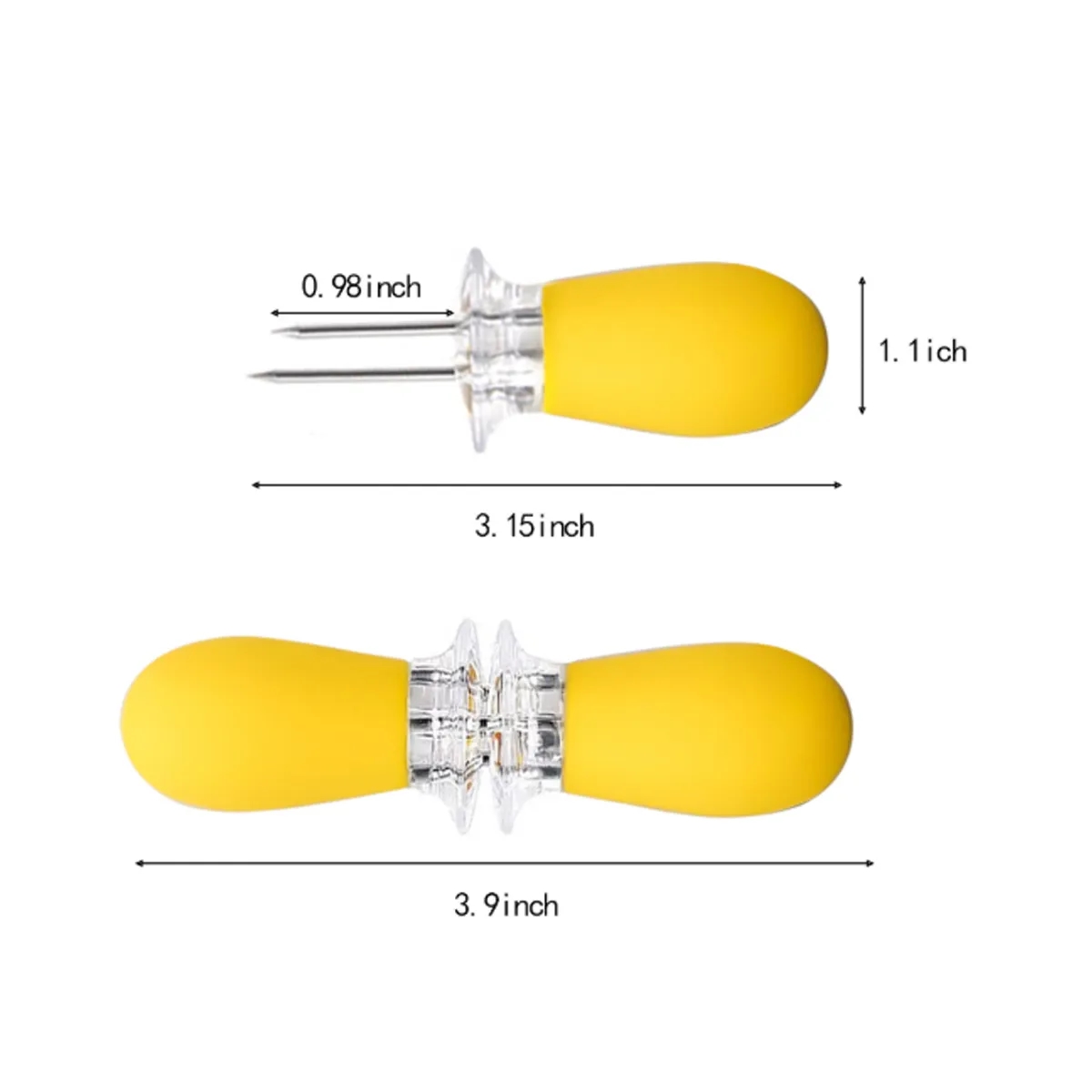 Reusable BBQ Picks Corn Cob Forks Holders Fruit Skewers 4