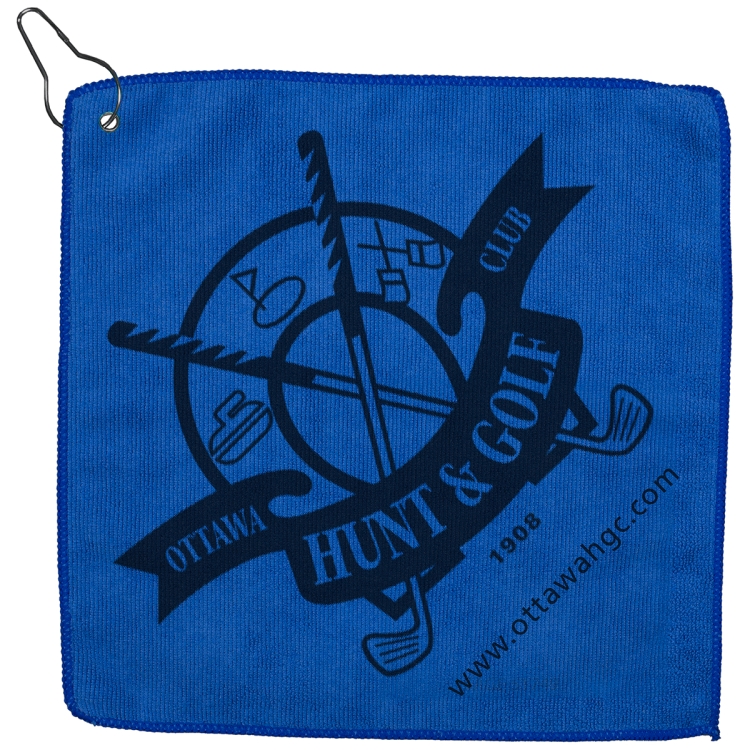"THE WEDGE" Recycled RPET 300 GSM Heavy Duty Golf Towel - 12" W x 12" H 19