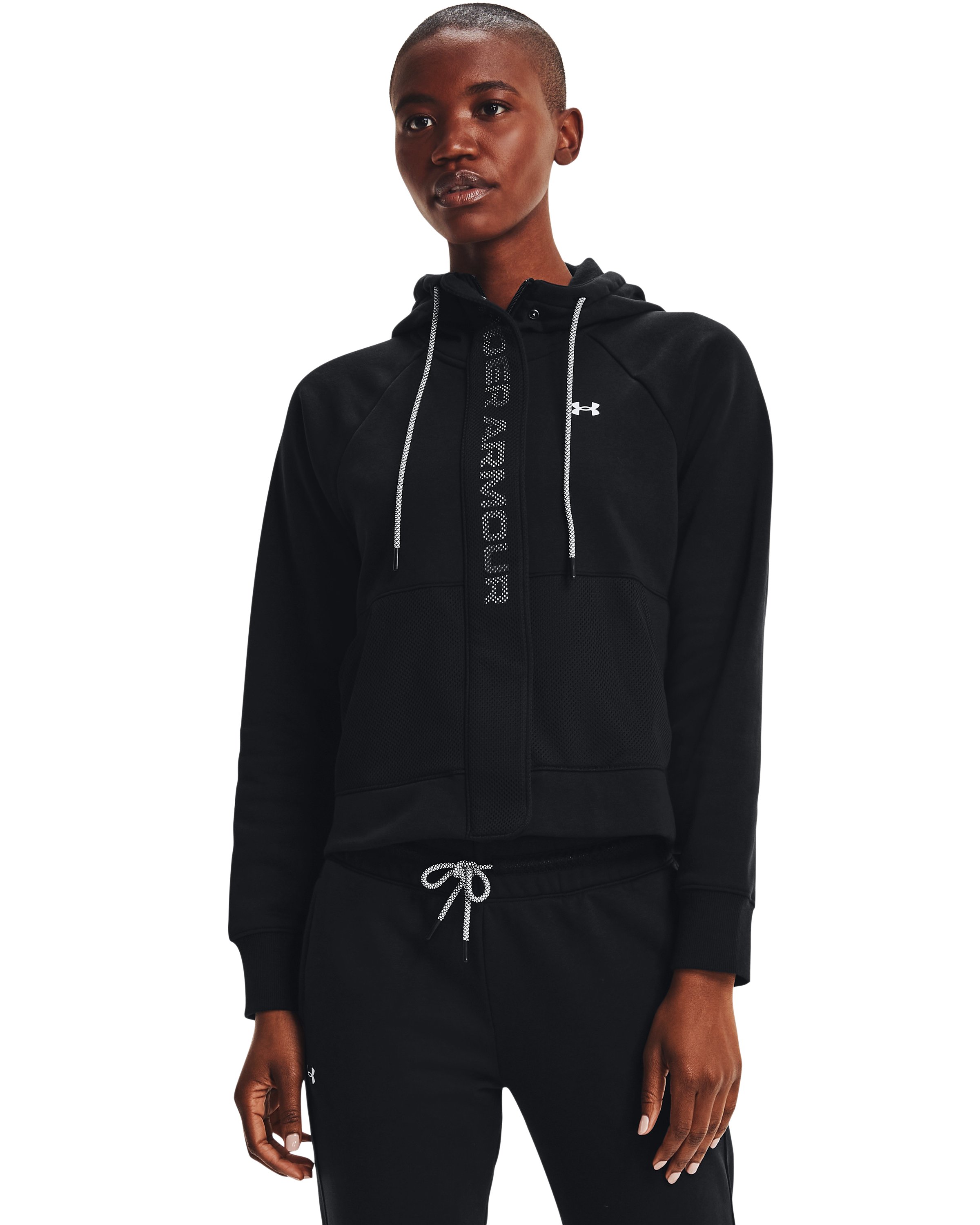 Women's UA Rival Fleece Mesh Full-Zip Hoodie  4
