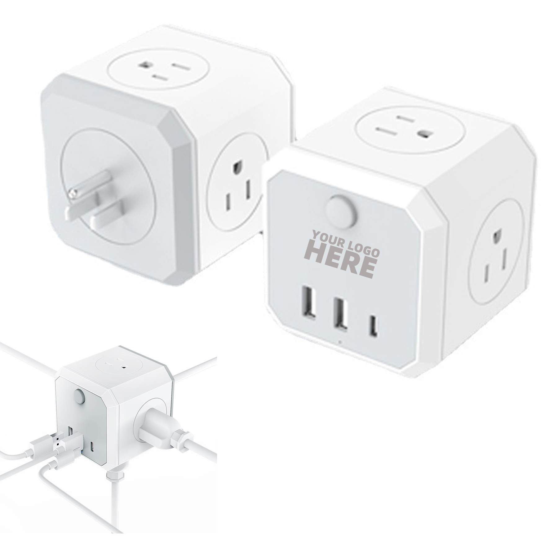 7 In 1 Cube Socket Adapter With Switch 1