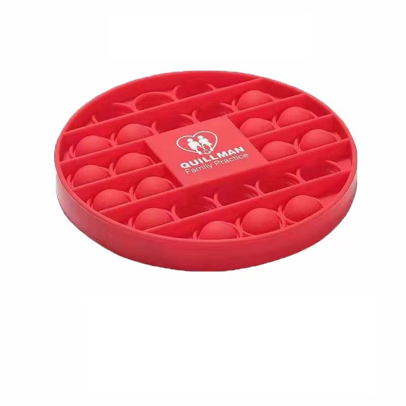 Round Shape Silicone Squeeze Sensory Toy / Printing Disc 6