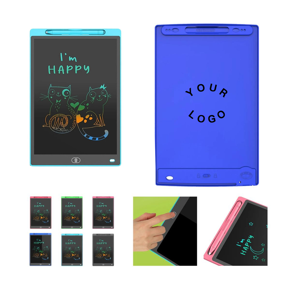 LCD Writing Tablet for Kids and Office, custom desk accessory with logo imprint 6