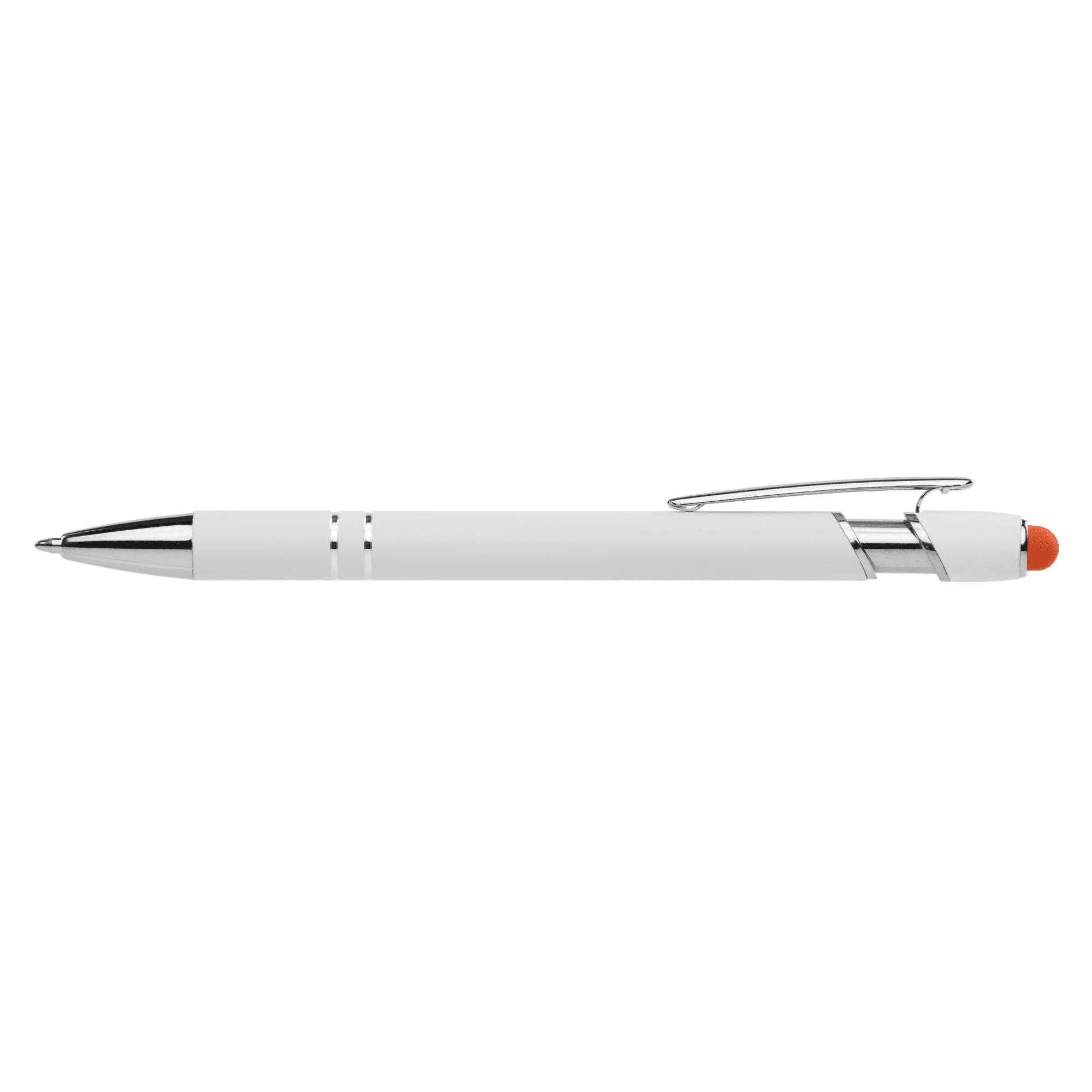 Ellipse Softy White Barrel Metal Pen w/ Stylus 30