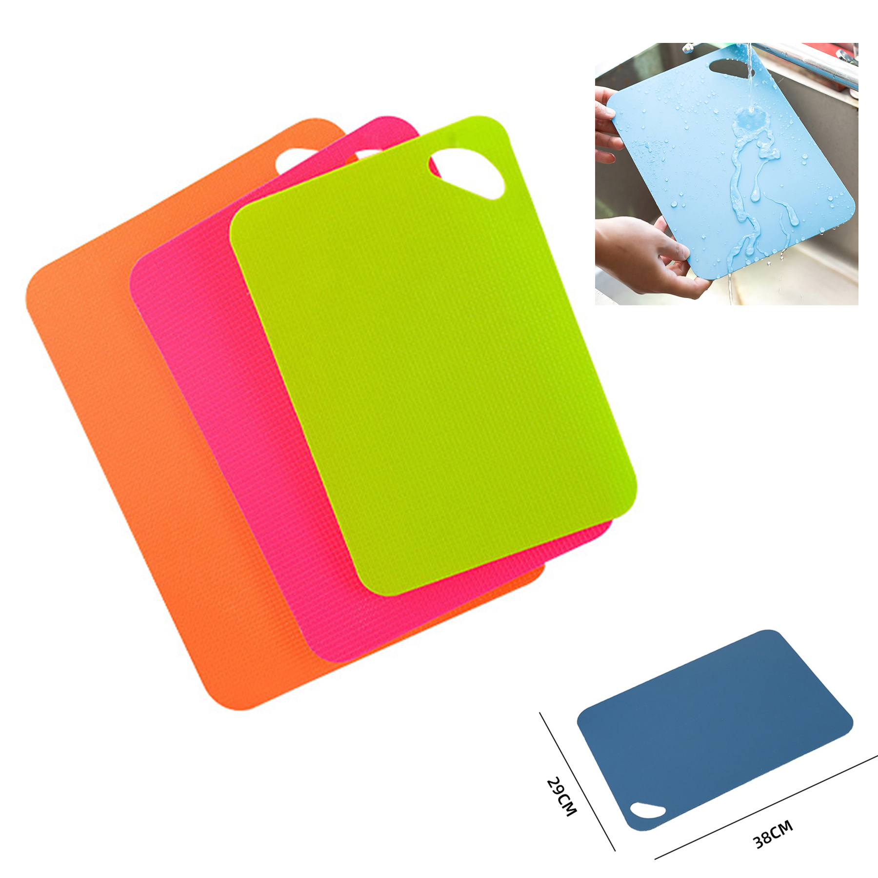 3 PCS Extra Thin Flexible Cutting Boards 