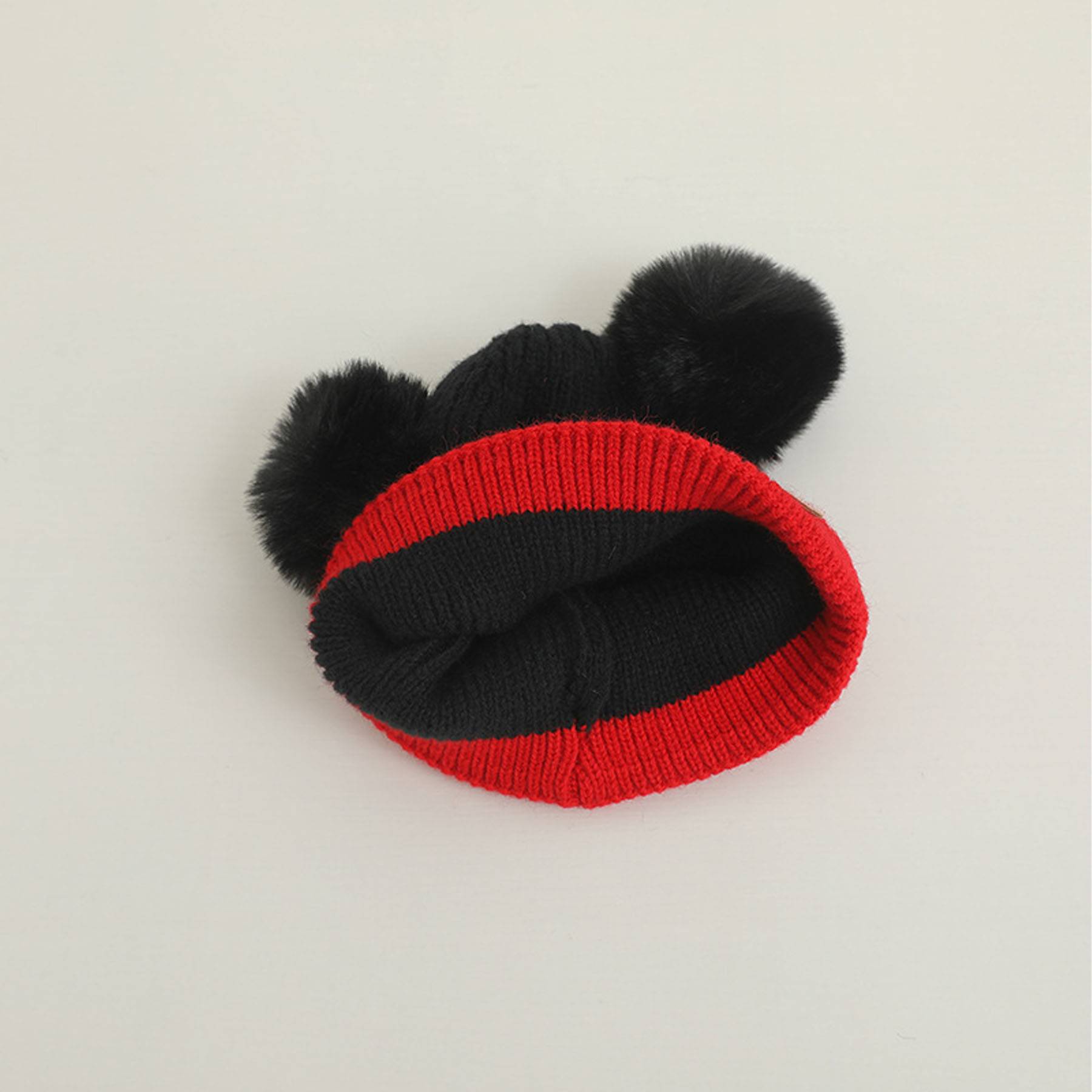 Double ball wool cap beanie for children 5
