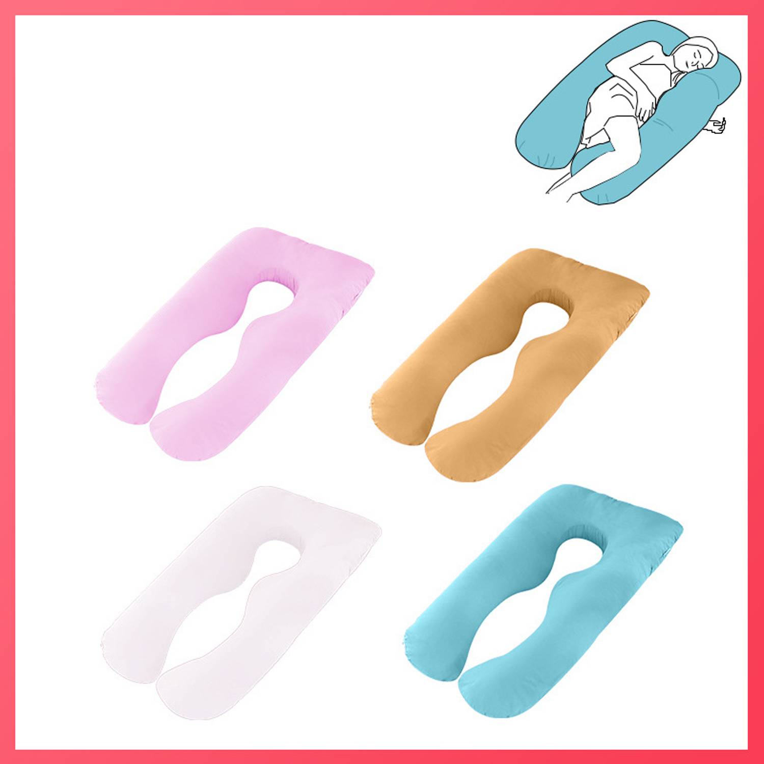 U-Shaped Cotton Multifunctional Maternity Pillow 7