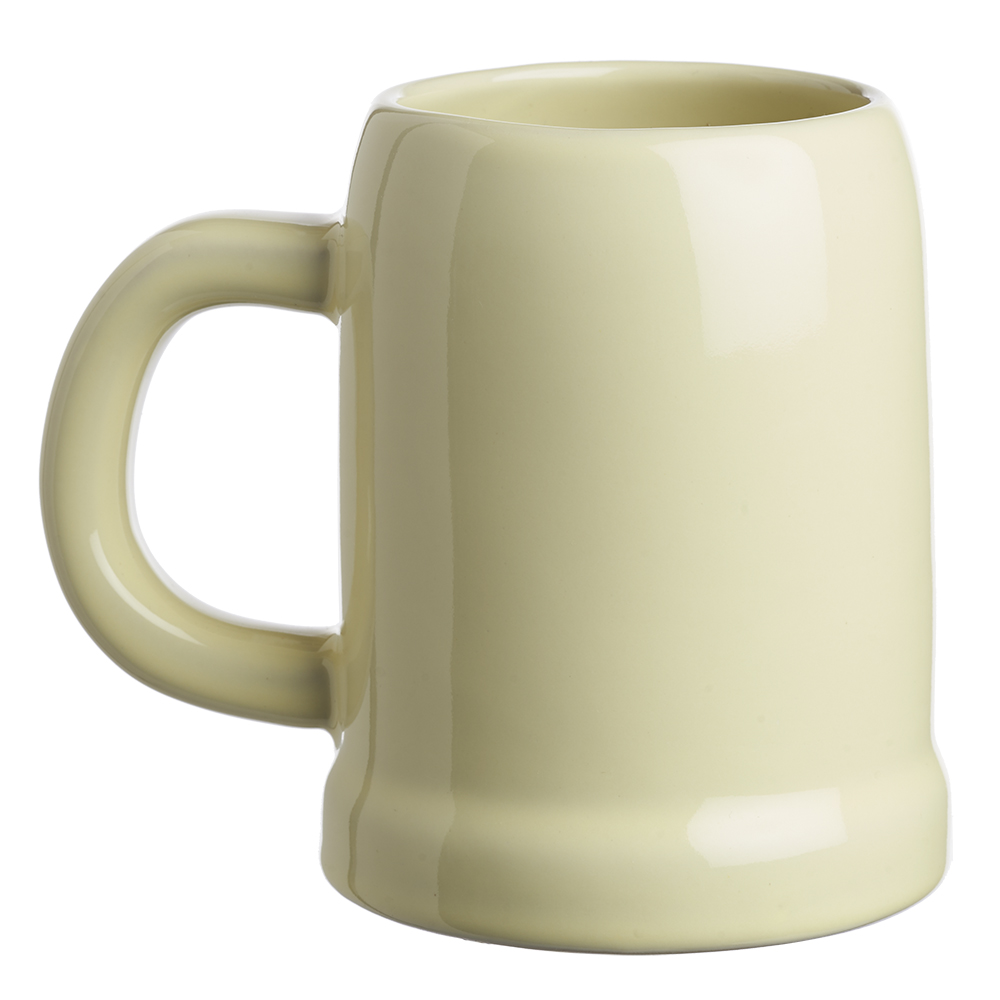 24 oz. Beige Ceramic Beer Mug 3