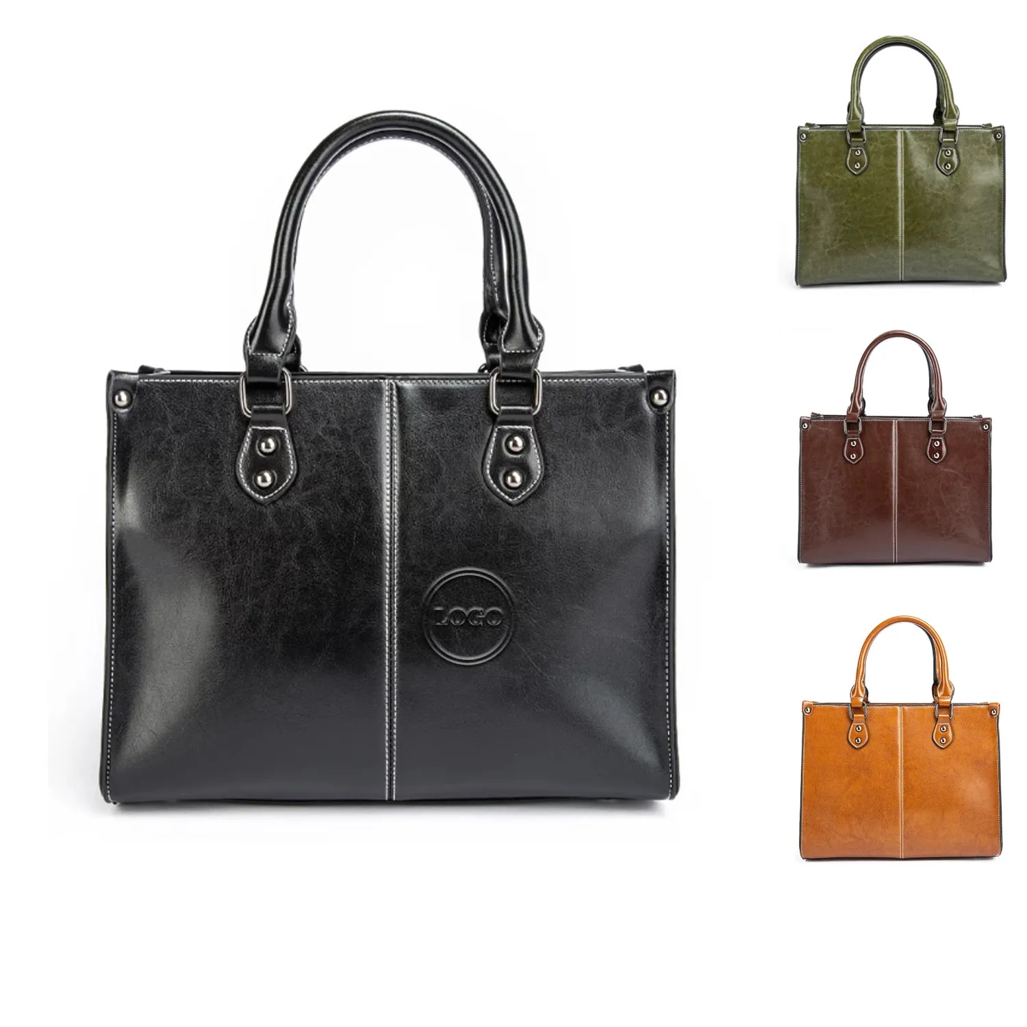 Vintage Vegan Leather Women's Laptop Bag 4
