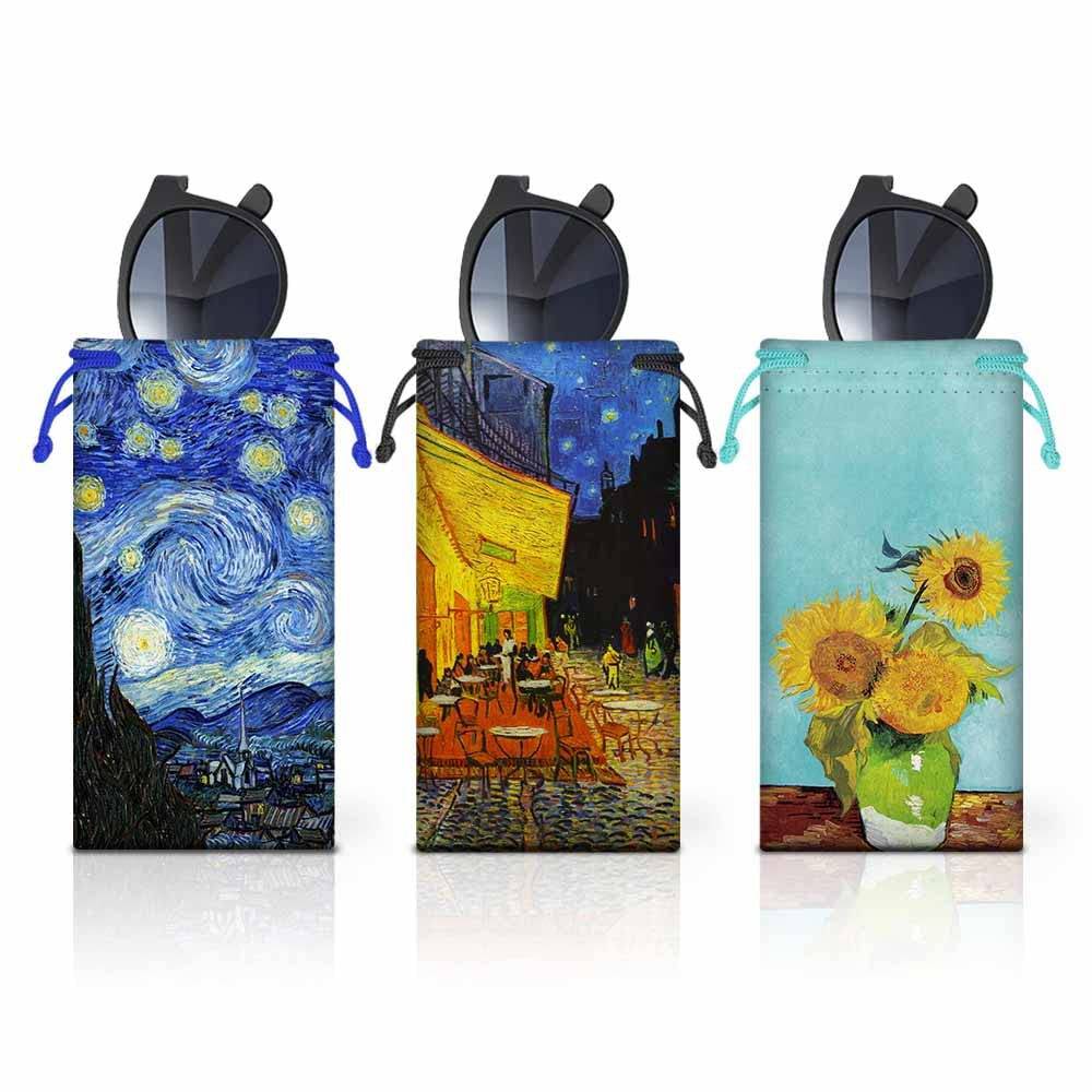 Custom Full Color Microfiber Drawstring Sunglass Pouch 6