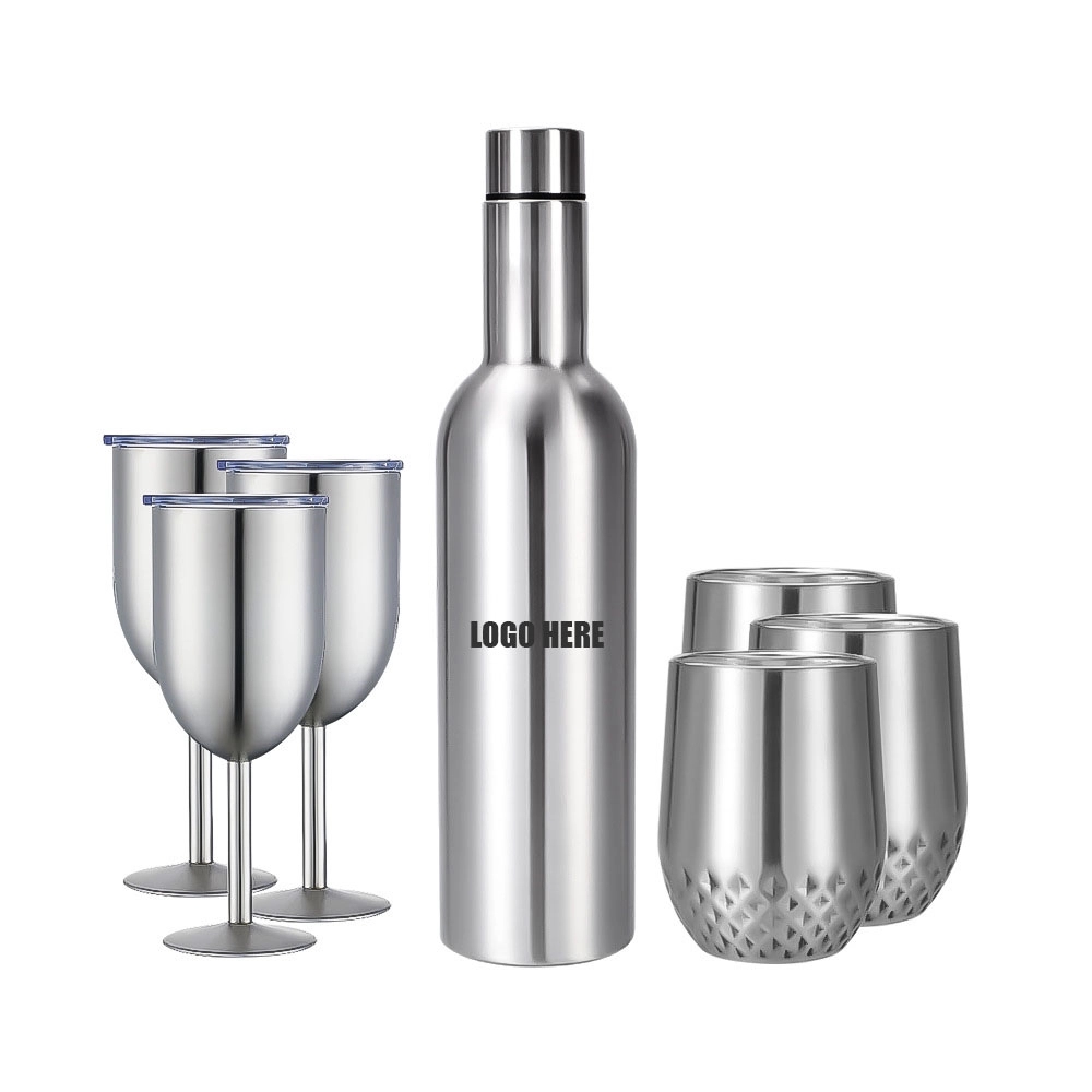 Wine Chiller Gift Set Vacuum-Insulated Water Bottle 1
